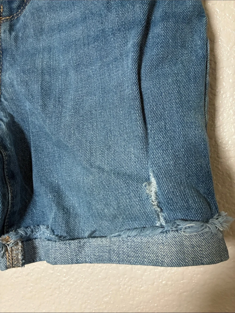 The Children's Place Light Blue Denim Shorts with Rolled Hem